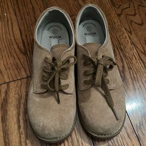 Footmates boys camel suede dress shoes